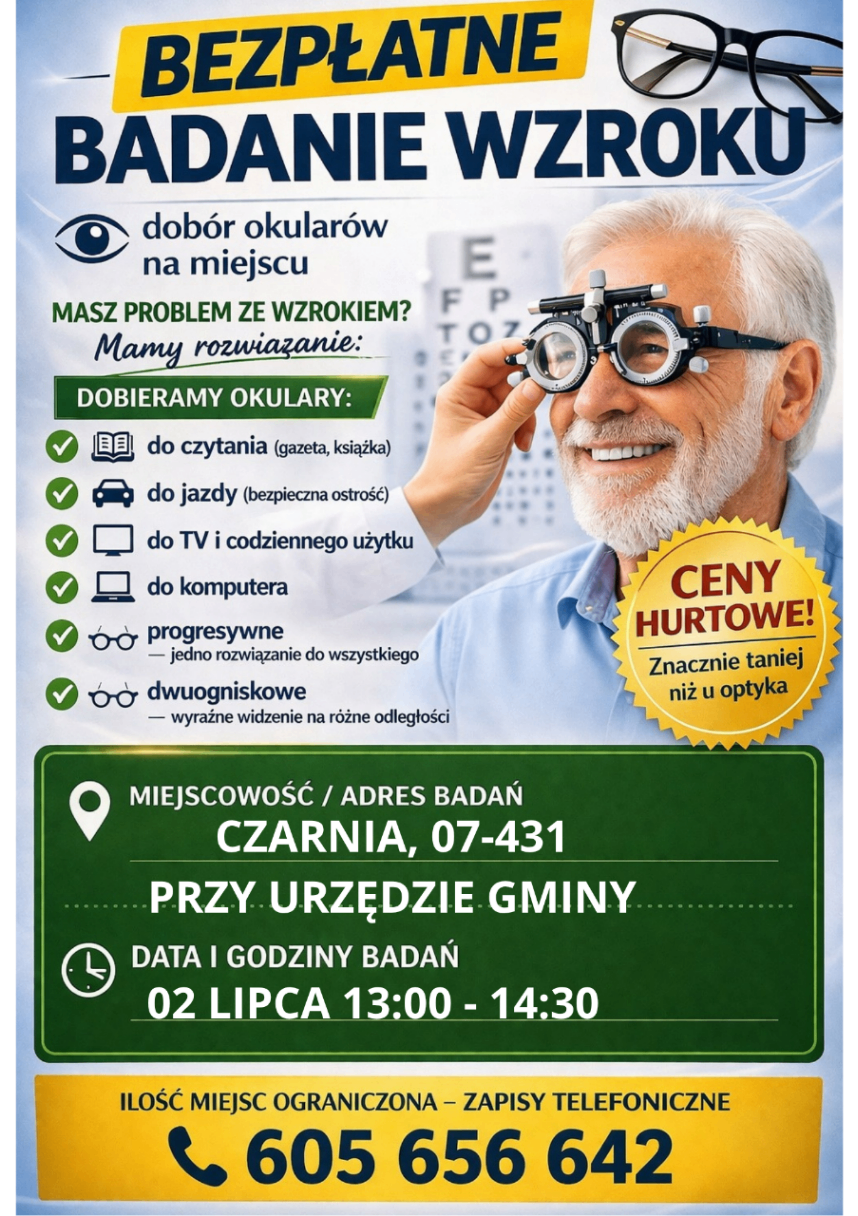 Bezpłatne Badanie Wzroku 