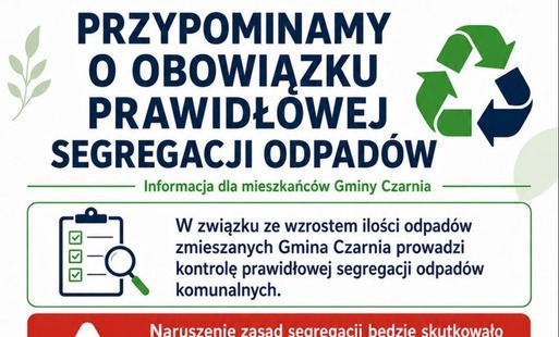 Przypomnienie o obowiązku prawidłowej segregacji odpadów 